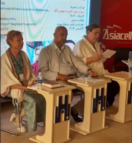 Susanne Ayoub, Dr. Ali Al-Shala, El
					     Awadalla am 14. 4. 2025 in Babylon (Irak)
